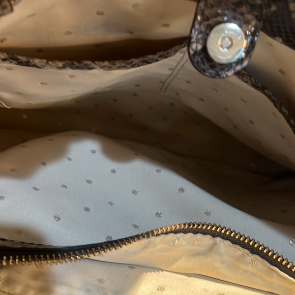 KATE SPADE Gold Coast Maryanne quilted snake print chain strap handbag purse - Picture 6 of 8